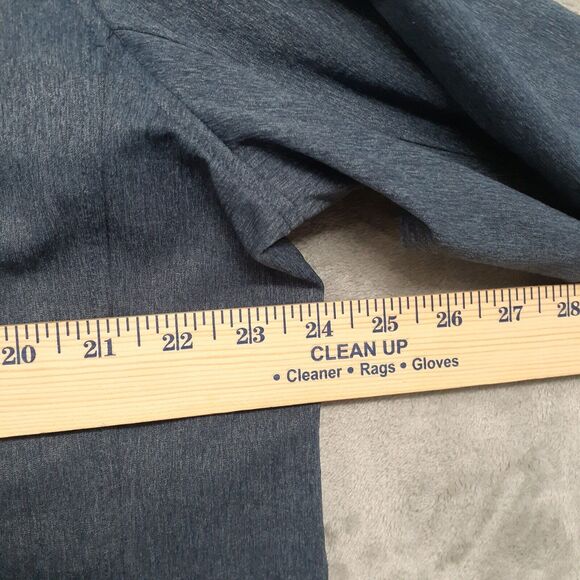 Zeroxposure Travel Series Men's XL Heather Navy Blue Long Sleeve Button Up Shirt - Picture 3 of 8